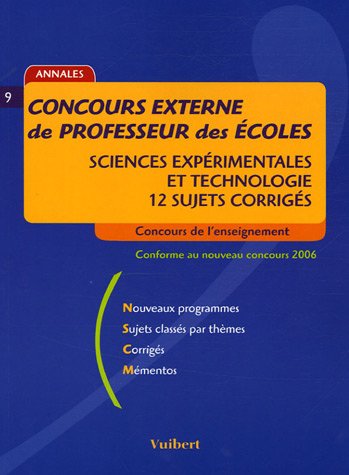 Stock image for Concours externe de Professeur des Ecoles : Sciences exprimentales et Techno. for sale by secretdulivre