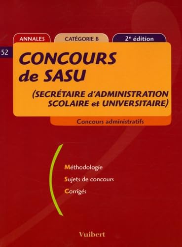 9782711763962: Concours de SASU (Secrtaire d'Administration scolaire et universitaire)