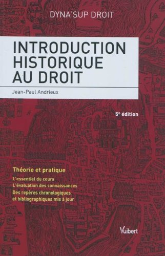 Beispielbild fr Introduction historique droit zum Verkauf von Ammareal