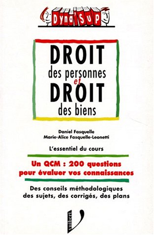 Stock image for DROIT DES PERSONNES ET DROIT DES BIENS for sale by LiLi - La Libert des Livres