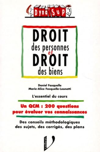 Droit des personnes et droit des biens