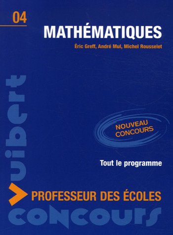 Stock image for Mathmatiques : Concours professeur des coles for sale by Ammareal