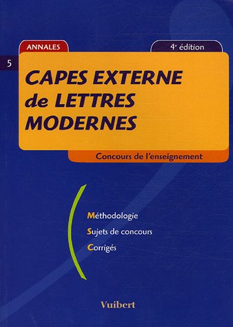 Stock image for CAPES externe de lettres modernes for sale by Ammareal