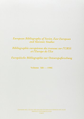 Stock image for BIBLIOGRAPHIE EUROPEENNE DES TRAVAUX SUR L'URSS ET L'EUROPE DE L'EST/EUROPEAN BI for sale by Gallix