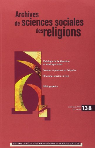 9782713221439: ARCHIVES DE SCIENCES SOCIALES DES RELIGIONS 138