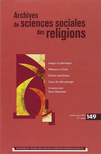 Stock image for ARCHIVES DE SCIENCES SOCIALES DES RELIGIONS 149 for sale by Gallix