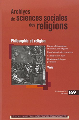 Stock image for Archives de Sciences Sociales des Religions 169 for sale by medimops