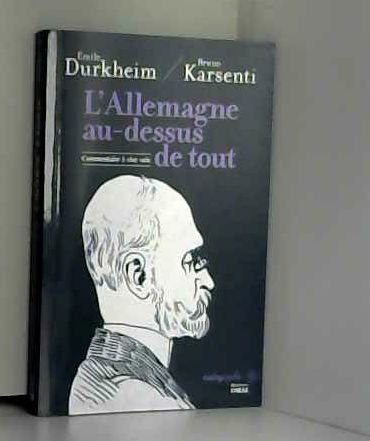 Imagen de archivo de L'Allemagne au-dessus de tout a la venta por Ammareal