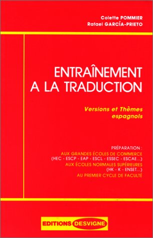 Beispielbild fr Entranement  la traduction: Versions et thmes espagnols zum Verkauf von Ammareal