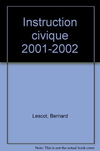 Stock image for Instruction civique 2001-2002 for sale by Ammareal