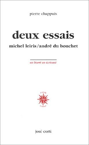 Beispielbild fr Deux essais : Michel Leiris - Andr du Bouchet (non massicot) zum Verkauf von Ammareal