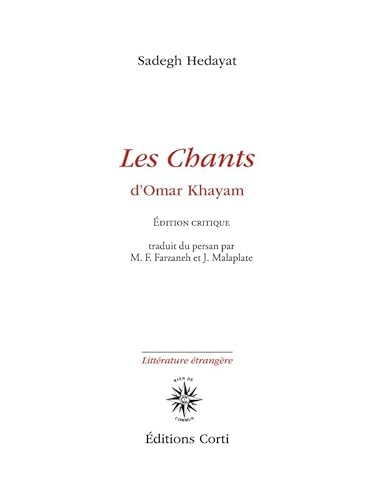 9782714312679: Les chants d'Omar Khayam