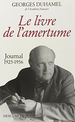9782715201750: Le livre de l'amertume: Journal (1925-1956)
