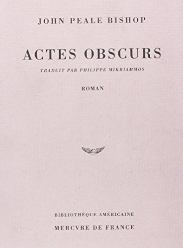 Stock image for Actes obscurs for sale by Ammareal