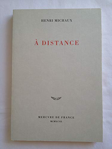 Imagen de archivo de A distance a la venta por Ammareal