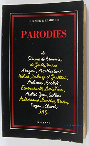 Beispielbild fr Parodies: de simone de beauvoir, per jakez helias, marguerite duras, henry de montherlant zum Verkauf von medimops