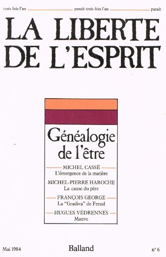 Imagen de archivo de Liberte de l esprit t6 a la venta por Librairie l'Aspidistra