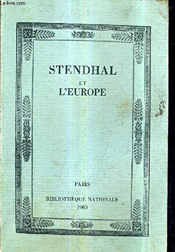 Stendhal et l'Europe