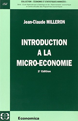 Introduction Ã: la micro-Ã©conomie (9782717819632) by Milleron, Jean-Claude