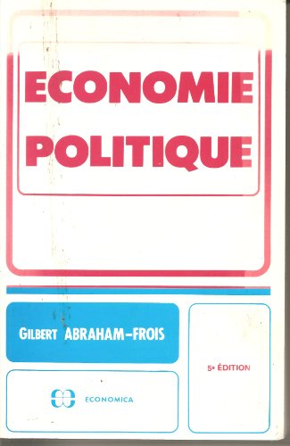 Imagen de archivo de Economie politique a la venta por medimops