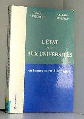 Stock image for L'Etat face aux universits en France et en Allemagne for sale by Ammareal