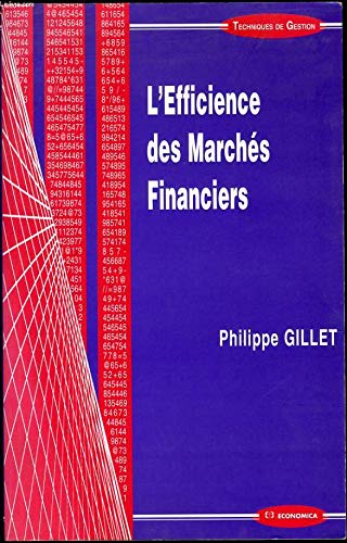Stock image for L'Efficience des Marchs Financiers for sale by medimops