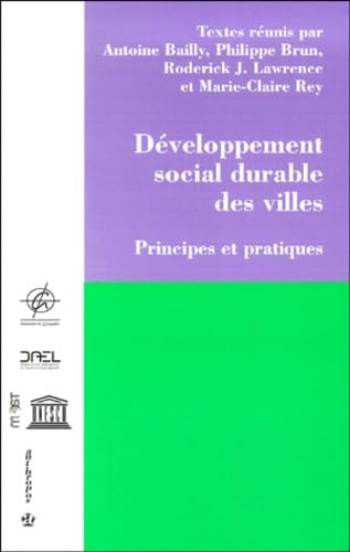 9782717840858: Dveloppement social durable des villes - principes et pratiques