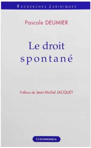 Stock image for DROIT SPONTANE (LE) for sale by Gallix
