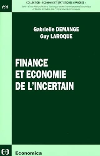 Stock image for Finance et conomie de l'incertain for sale by Gallix