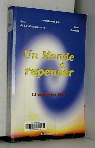 Beispielbild fr Un monde  repenser [Broch] zum Verkauf von secretdulivre