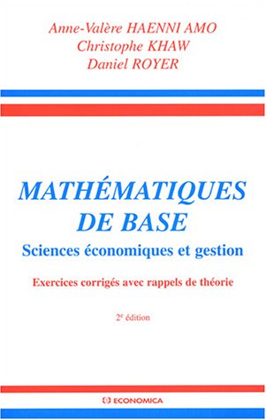 Beispielbild fr Mathmatiques de base : Sciences conomiques et gestion zum Verkauf von Ammareal