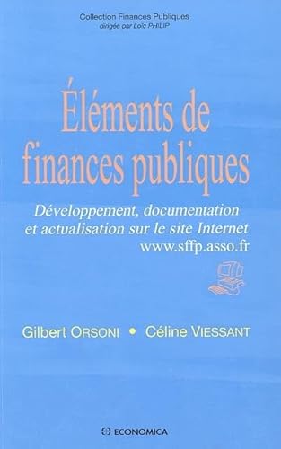 Stock image for lments de finances publiques for sale by Gallix