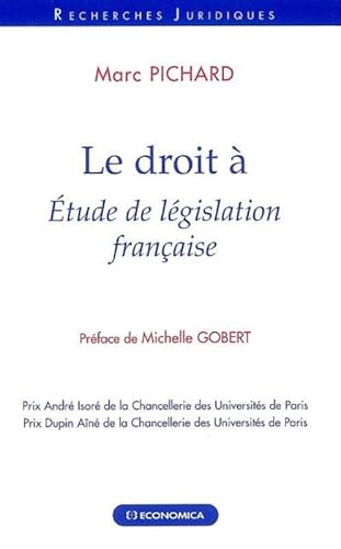 Beispielbild fr Le droit  - tude de lgislation franaise zum Verkauf von Gallix