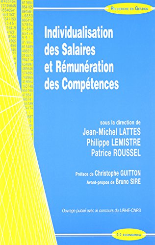 Beispielbild fr Individualisation des Salaires et Rmunration des Comptences zum Verkauf von medimops