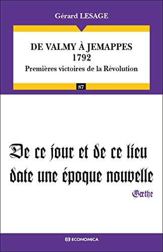 Imagen de archivo de De Valmy  Jemappes 1792 a la venta por medimops