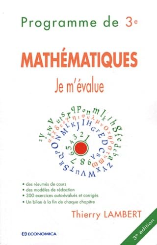 9782717860894: Mathmatiques - Je m'value - Programme de 3e