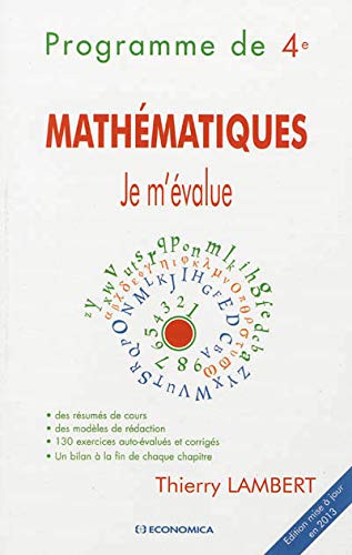 Beispielbild fr Math matiques, je m' value - programme de 4e zum Verkauf von WorldofBooks