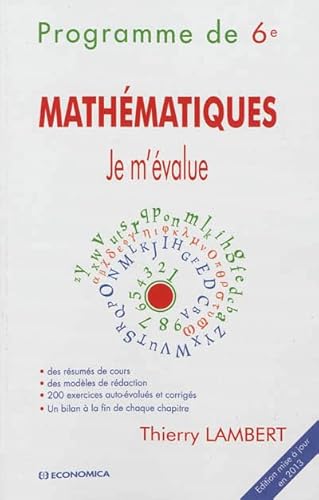 9782717865424: Mathmatiques - Je m'value : Programme de 6e
