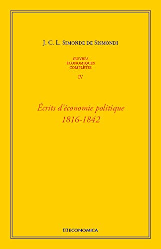 Beispielbild fr crits d'conomie politique, 1816-1842 zum Verkauf von Gallix