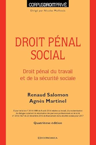 Beispielbild fr Droit pnal social, 4e d. zum Verkauf von Ammareal