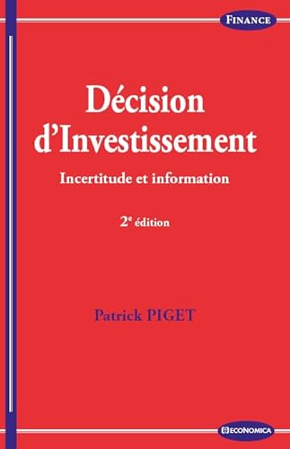 Beispielbild fr Dcisions d'investissement zum Verkauf von Librairie Th  la page