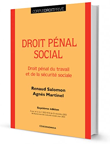 Beispielbild fr Droit pnal social, 7e d.: Droit pnal du travail et de la scurit sociale zum Verkauf von Gallix