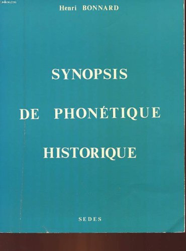 Beispielbild fr Synopsis de phontique historique zum Verkauf von Ammareal