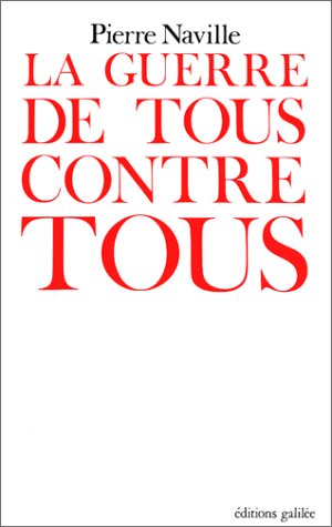 Beispielbild fr La guerre de tous contre tous (0000) zum Verkauf von Gallix