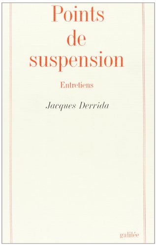 9782718604107: Points de suspension (0000): Entretiens