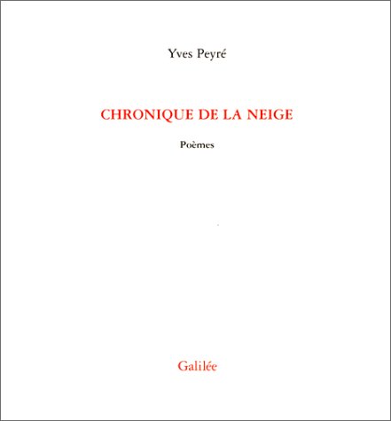 Stock image for Chronique de la neige (0000) for sale by Gallix
