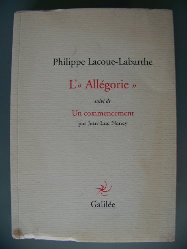 9782718607245: L'allgorie (0000)