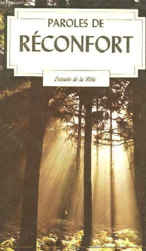 Beispielbild fr Paroles de reconfort - extrait de la bible zum Verkauf von Librairie Th  la page