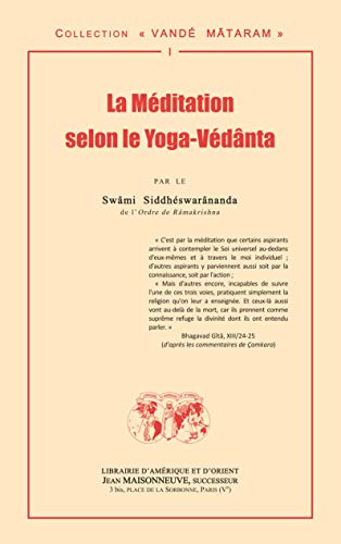 Beispielbild fr La mditation selon le yoga-Vdnta zum Verkauf von medimops