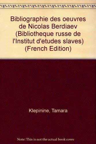 Bibliographie des oeuvres de Nicolas Berdiaev